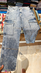 Levi's Men's 568 Mid Indigo Loose Fit Mid Rise Cargo Jeans